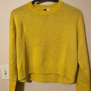 Yellow Crop Sweater